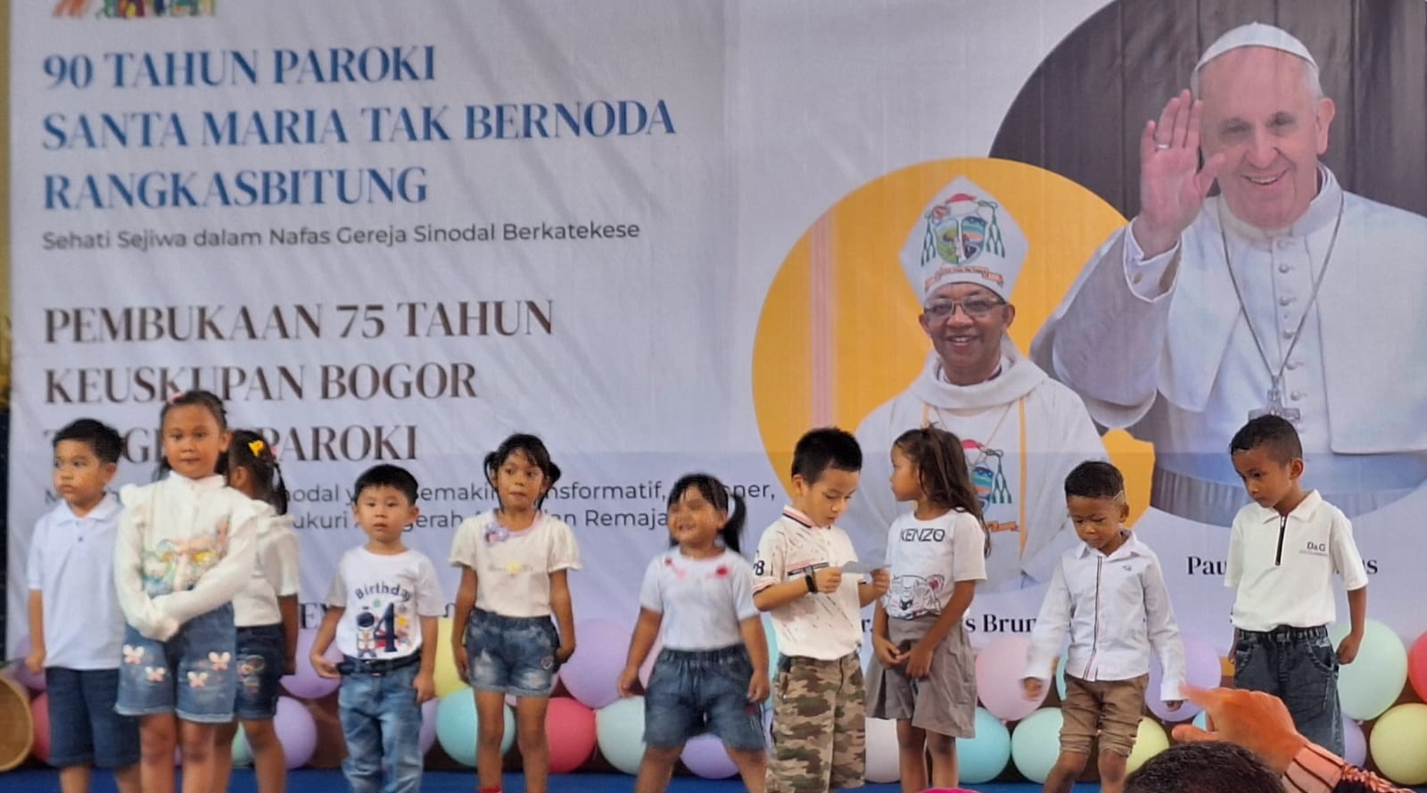 Penampilan TK Mardi Yuana dalam HUT Paroki Santa Maria Tak Bernoda ke 90 dan HUT Keuskupan Bogor ke 75